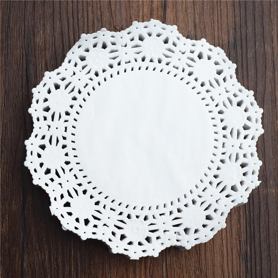 4,5 zoll 250 stücke papier matt Weiß Runde Spitze Papier Deckchen Doyleys Jahrgang Setzern Tischset Handwerk Hochzeit Weihnachten Tisch Dekoration