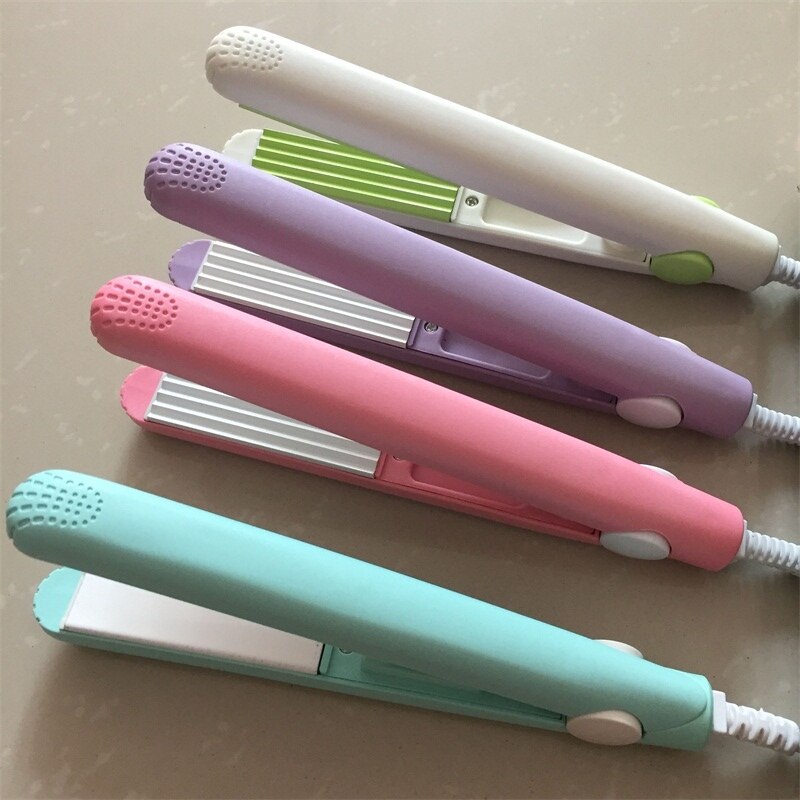 1Pc Neue Mini haarglätter Keramik Richt Eisen Runzeln Eisstockschießen Eisen Styling Werkzeuge Haar Curler Mit EU Adapter