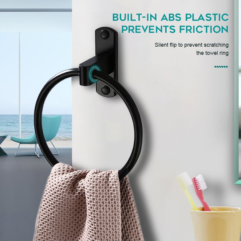 1Stck Handtuch Ring Haken Runde Handtuch Ring Raum Aluminium Handtuch Halfter Handtuch Ring Schlecht Handtuch Schlecht Ring ziehen Ring