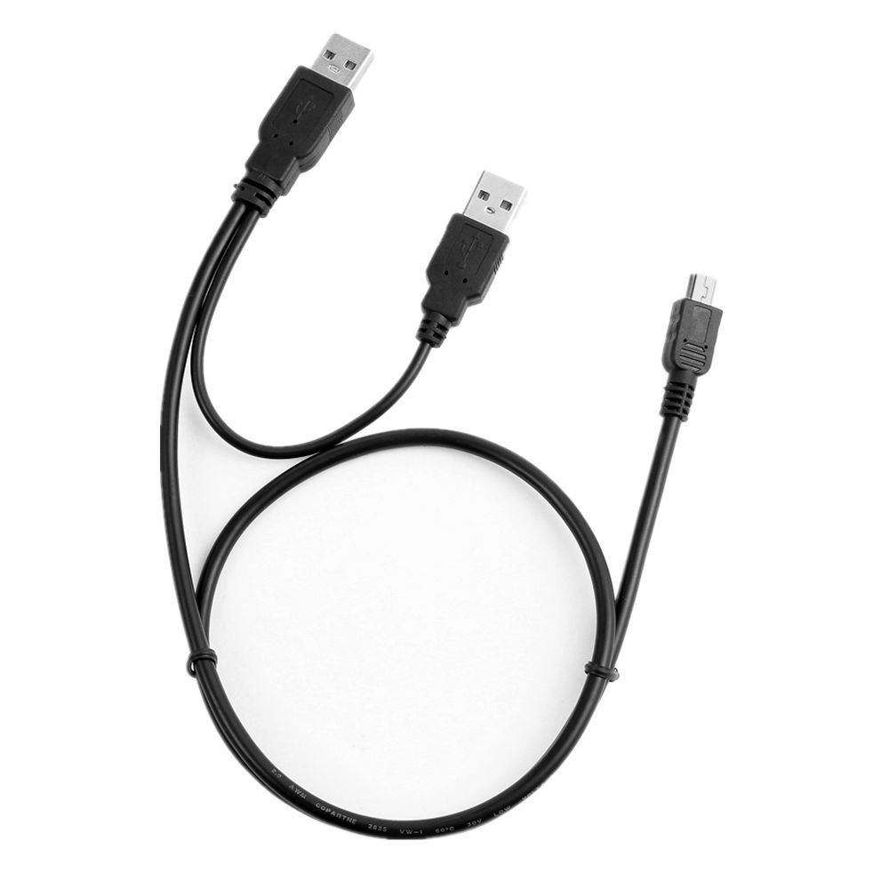 USB männlichen zu USB Männlichen und Mini 5Stift Ladegerät + Daten synchronisieren Y Kabel Blei Für Iomega 2,5' tragbare Festplatte Festplatte