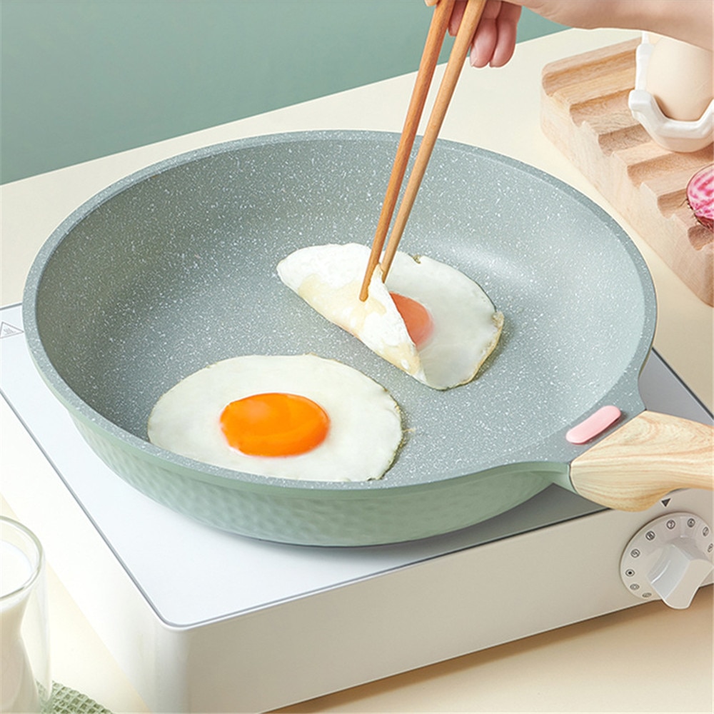 Nicht-Stock Pfannen Kochen Töpfe 28cm Pfanne Pfanne wok Töpfe Induktion Herde Pfanne Ei Pfannkuchen Pfanne Verdicken braten Pfannen Gasherd