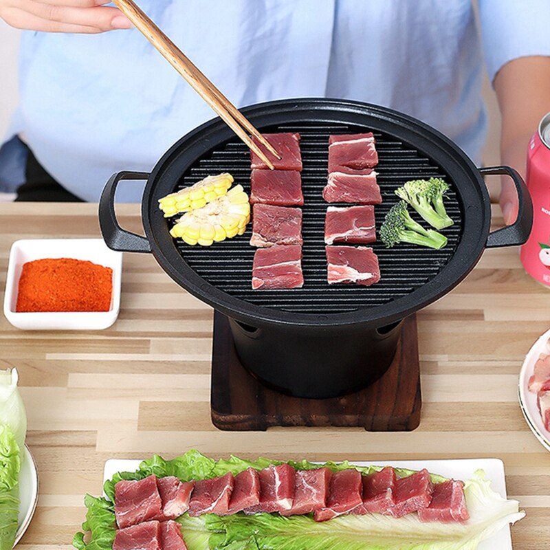 Heißer Mini BBQ Grill Japanischen Herde Hause Rauchlosen Grill Grill draussen BBQ Platte Braten Fleisch Werkzeuge