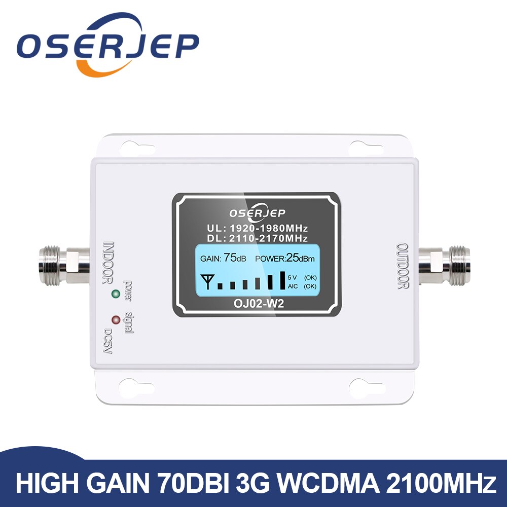 70db 3g 2100 Verstärker praktisch Signal 2100 MHz Verstärker Handy, Mobiltelefon 2100 MHz Signal Booster Verstärker LCD Mini 3G LTE WCDMA UMTS