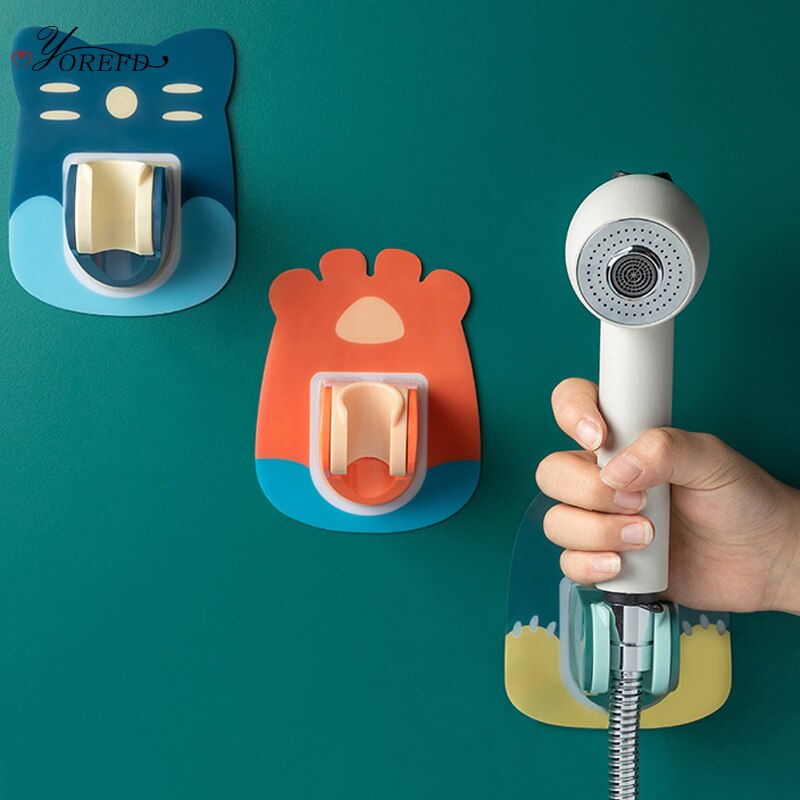 OYOREFD Nette Karikatur Schlecht Dusche Kopf Halfter Starke Zauberstab Montiert Hand Dusche Halfter Dusche Klammern Schlecht Zubehör