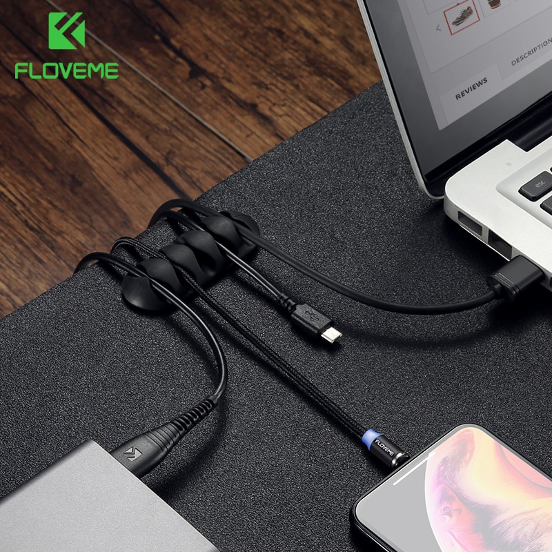 FLOVEME Kabel Organizer USB Ladegerät Kabel Schutz Wickler Schreibtisch Kabel Verwaltung Clips Kabel Halfter Für Kopfhörer Kopfhörer