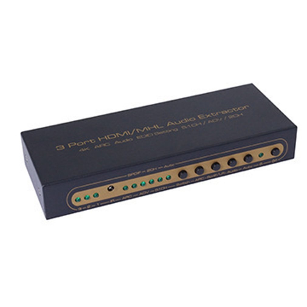 3x1 Schalter für RCA Optische TOSLINK SPDIF L / R Audio- Konverter 5,1 Unterstützung 4k 3D Bogen 3 Häfen Splitter HDMI Audio- Auszieher