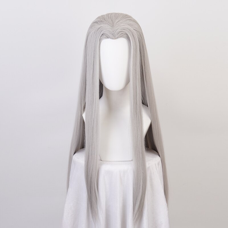 FF VII 7 neu machen Sephiroth Splitter Gerade Lange Hitze Beständig Cosplay Synthetische Haar Halloween Party Karneval + Freies Perücke Kappe