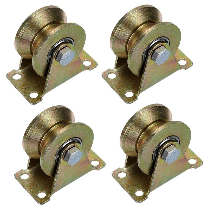 4 Stck 2 Zoll V-Rille Spur Rad Schiebetür Rolle für Spur Schiebefenster Türen Mechanische Karren und Handy, Mobiltelefon werkbank