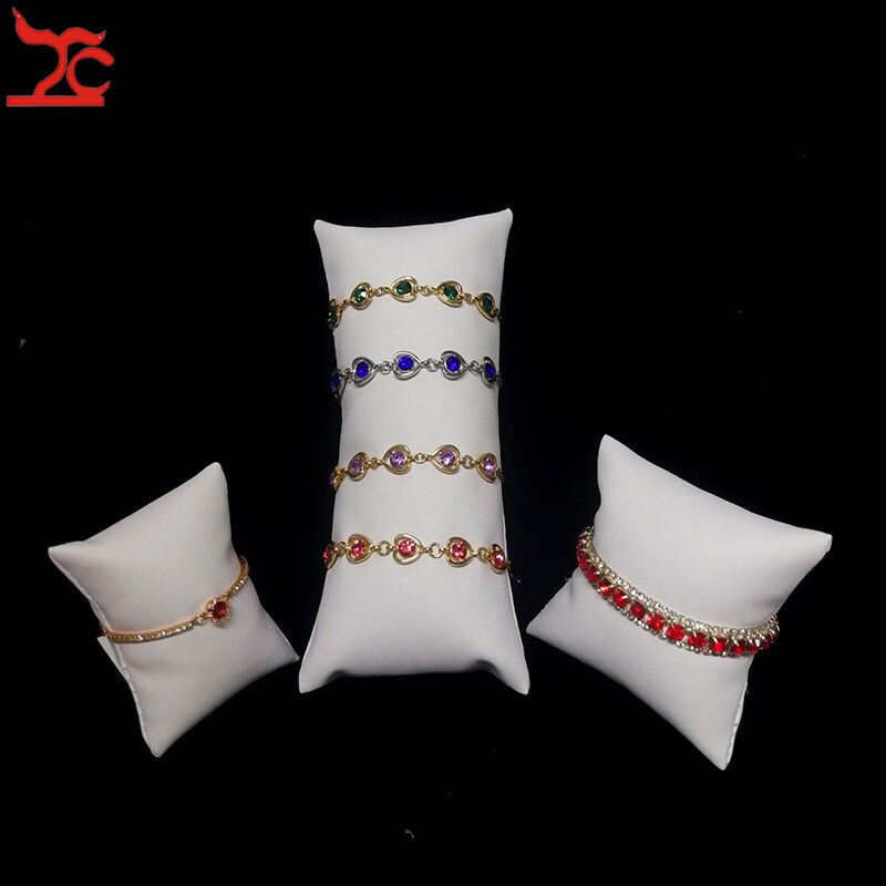 PU Leder Armbinde Schmuck Anzeige Kissen Halfter Armreif Uhr Kette Organizer Gestell Samt Anhänger Fußkettchen Kissen Kissen Stand
