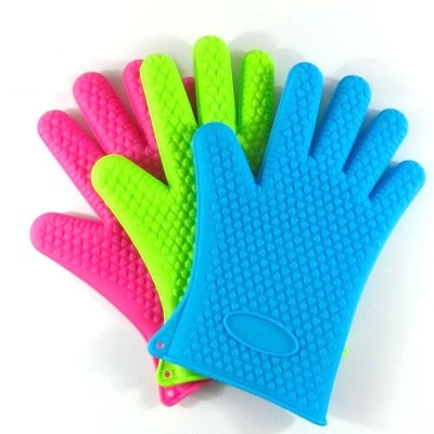 1 paar Silikon Gericht Waschen Wäscher Reinigung Handschuhe Gummi Handschuhe Wärme Beständig Haushalt Küche Silikon Handschuhe