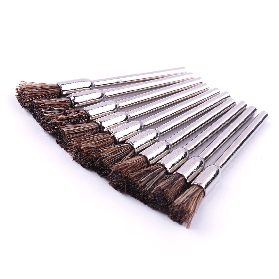 10 stücke Rosshaar Draht Rad Pinsel polieren Polieren rotierend Polieren Bohrer Für Dremel