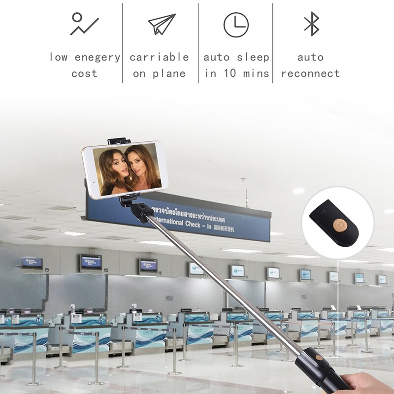 Drahtlose Bluetooth Selfie Stock Tragbare Handheld Monopod Faltbare Mini Stativ Mit Auslöser Für Iphone IOS Android