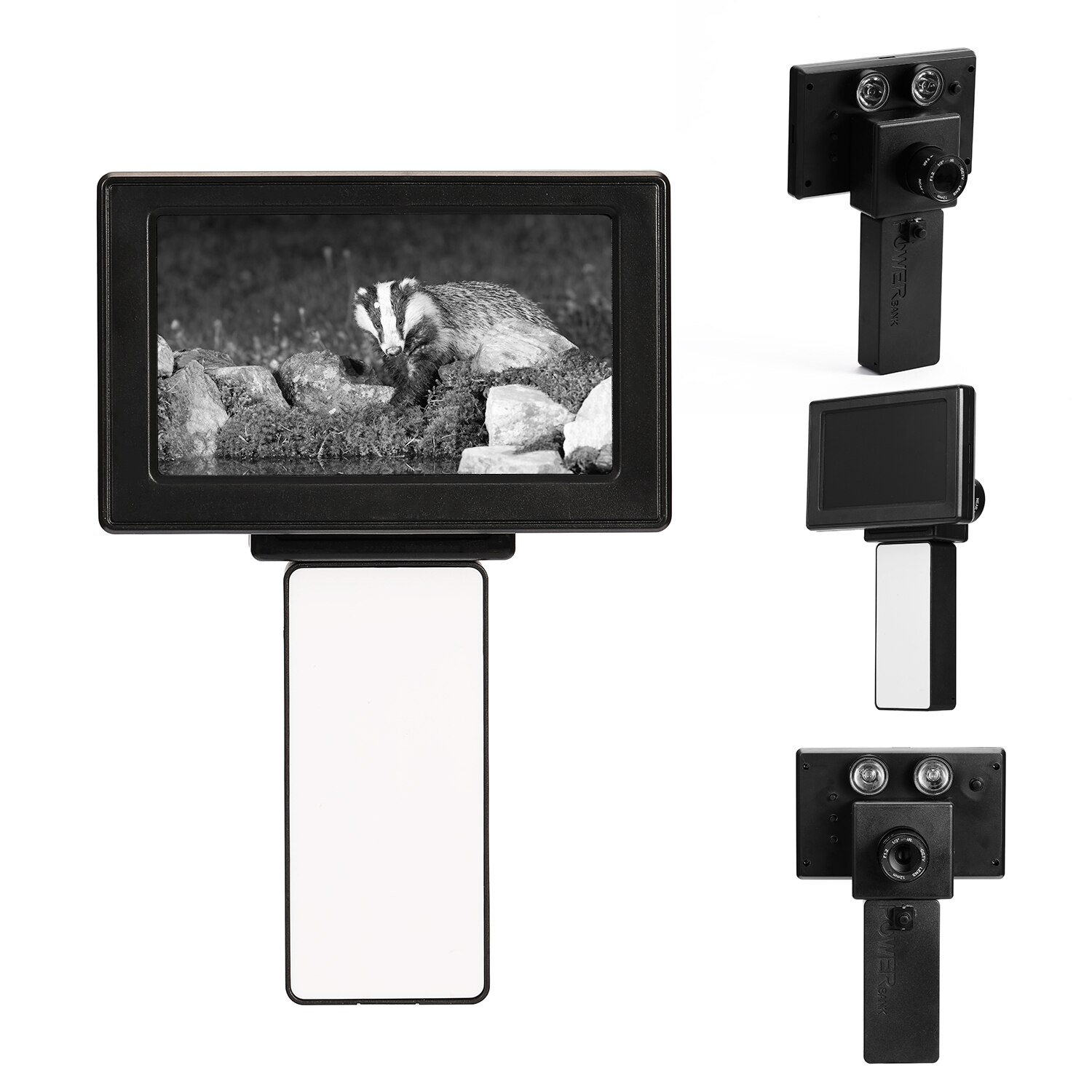 4 zoll LCD Infrarot Nachtsicht Gerät Infrarot Beleuchtet Nacht Vision Bildschirm mit 12mm Objektiv und 2 stücke Infrarot füllen Lichter