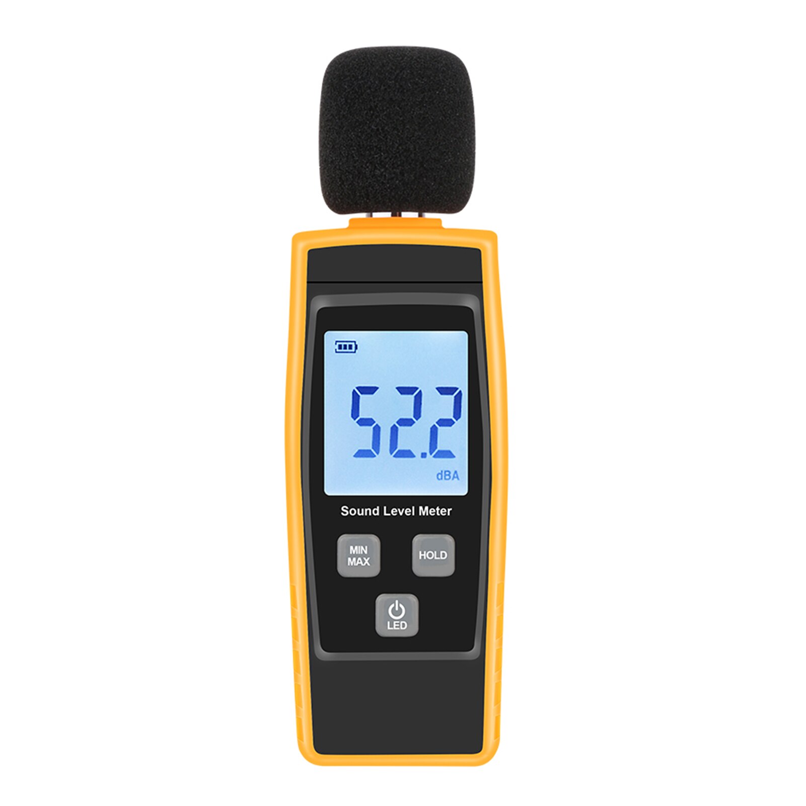 LCD Digital Klang eben Meter DB Meter 30-130dBA Lärm Volumen Messung Werkzeug Dezibel Überwachung Tester w Max/Min/daten Halten Modus