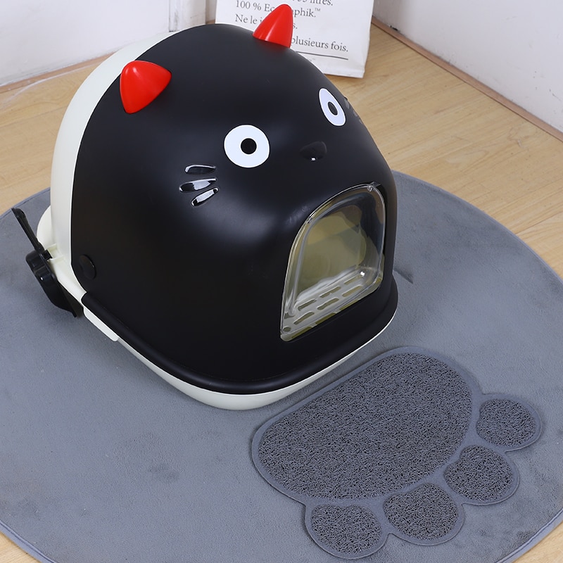 Große Raum Geschlossenen Katze Wc Desodorierung Haustier Katze Töpfchen Karikatur Förmigen Großen Katze Kann Verwendet Werden Haustier Katzenstreu Kasten katze Liefert