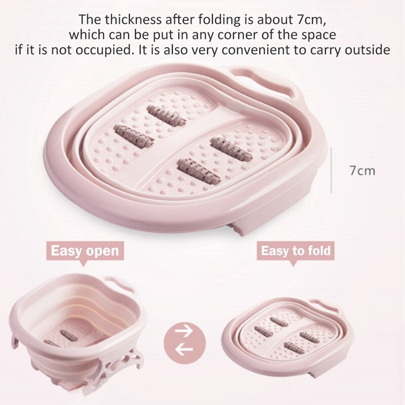 Neue Fuß Spa Badewanne Fuß Tränken Badewanne (mit Mage Rollen) Spa Becken Tragbare Faltbare Fuß Mage Eimer