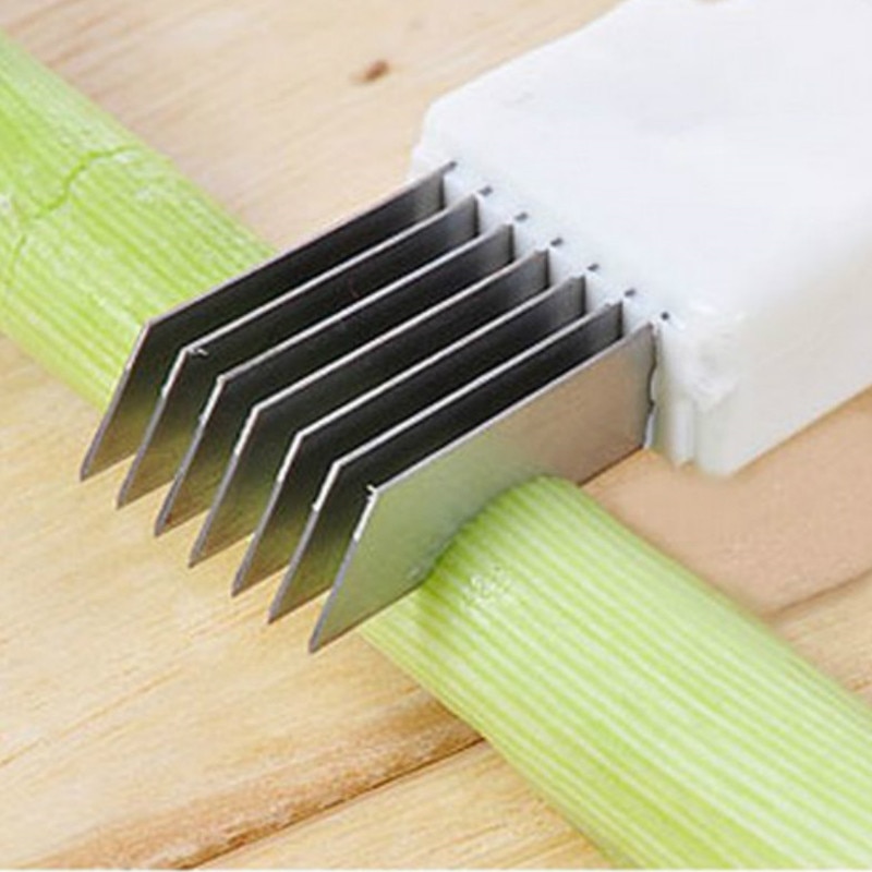 Zwiebel Gemüse Cutter Schneidemaschine Multi Zerhacker Scharf Scallion Küchenmesser Fetzen Werkzeuge Scheibe Besteck 5ZCF189