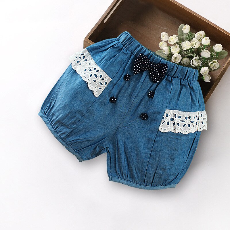 Mädchen kurze Hose sommer heißer hosen Baby kurze Hose Koreanische spitze reiner baumwolle Baby mädchen kurze Hose Jeans Baby fünf hosen 2- 6 jahre