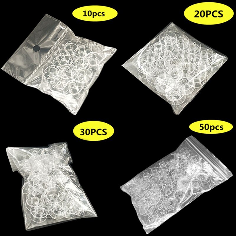 10/20/30/50 stücke Universal- Leere Spule Kunststoff transparent Leere Spule Spule für Haushalt Nähmaschine Assceesories Werkzeuge