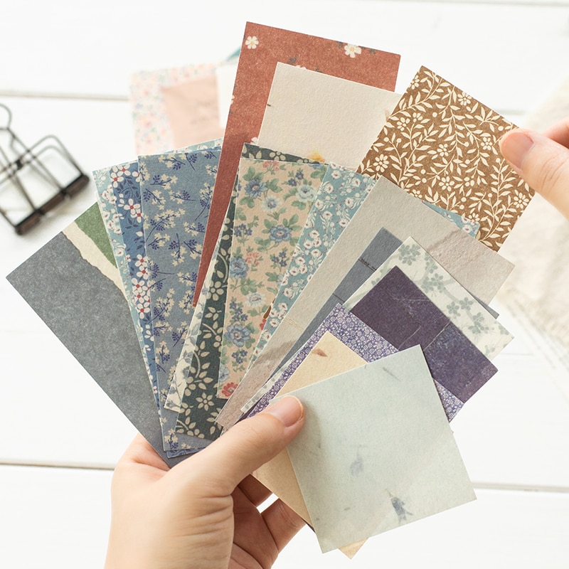 VanYi 6 Entwürfe Jahrgang Blumen- Material Papier Schreibwaren Scrapbooking, Der Karte DIY Tagebuch Journaling Projekt retro Hintergrund