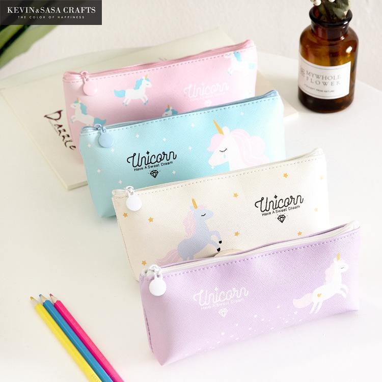 Einhorn Bleistift fallen Kawaii Schule Lieferungen Schreibwaren Nette Bleistift Kasten Pencilcase Büro Schule Werkzeuge Bleistift Fällen Werkzeuge
