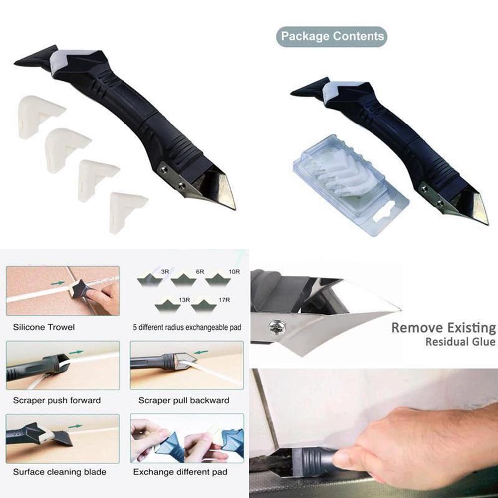 NEUE Kreative 3in1 Silikon Entferner Caulk Finisher Dichtstoff Glatt Schaber Mörtel Bausatz Werkzeuge Kunststoff Hand Werkzeuge einstellen Zubehör