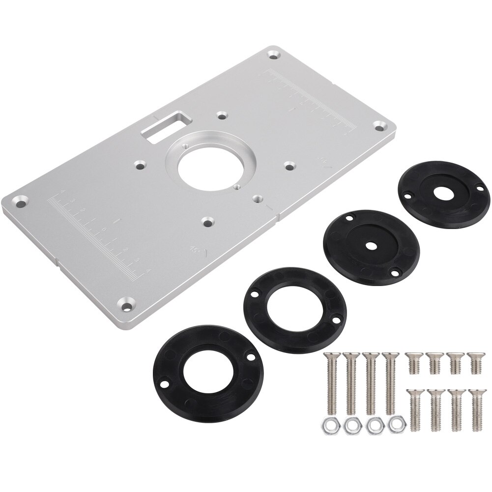 Multifunktionale Aluminium Router Tisch Einfügung Platte Holzbearbeitung Bänke Holz Router Trimmer Modelle Gravur Maschine