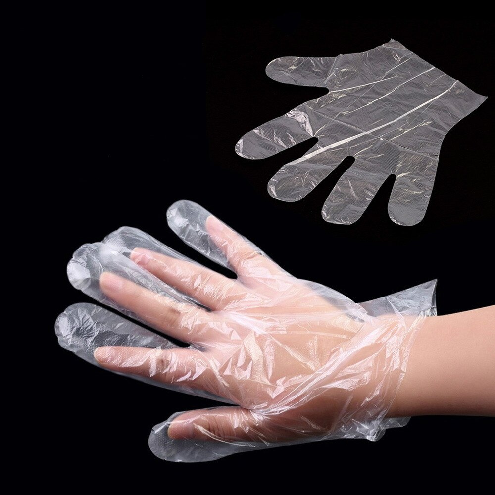 100 Teile/los Einweg Sanitär Handschuhe Essbaren Handschuhe Einweg Kunststoff Handschuhe Einweg Handschuhe