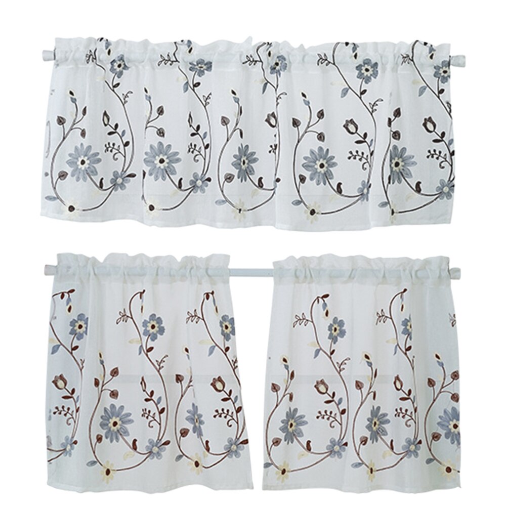 74x90cm Kurzen Vorhang Halb Vorhang Stilvolle Fenster Vorhänge Küche Schmuck Hause Liefern für Fenster Küche Schrank (grau)