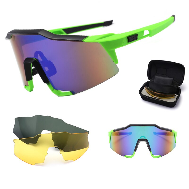 7 stücke einstellen Radfahren Brille Fahrrad Brille Brillen Laufsport Angeln Sport Polarisierte Bicicleta Cilismo Lentes Sonnenbrille Männer frauen