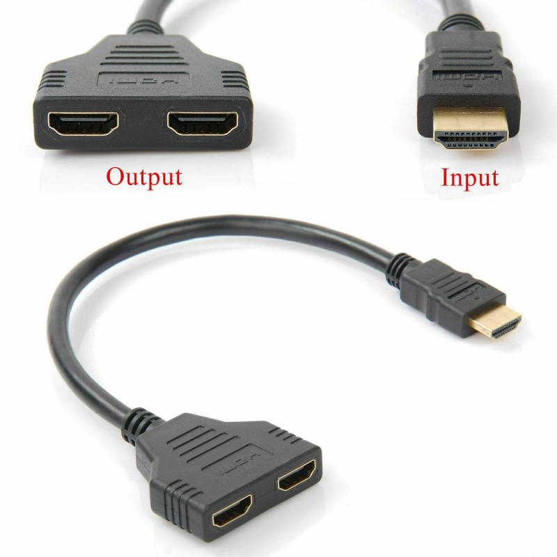 HDMI Splitter 1 Eingang Männlich Zu 2 Ausgang Hafen Kabel Adapter Konverter Splitter Männlichen Zu Weiblichen Kabel Adapter Für PS3/PS4 TSLM1