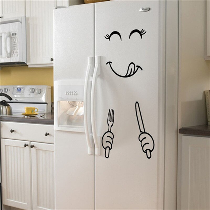 Nette Aufkleber Kühlschrank Glücklich Köstliche Gesicht Küche Kühlschrank Zauberstab Aufkleber Kunst Nette Smiley Zauberstab Aufkleber tapete aufkleber