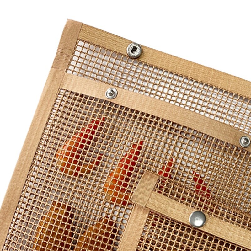 3x Nicht-Stock Gittergewebe Tasche Grill Tasche Nicht-Stock Gittergewebe Grill Tasche Wärme-Beständig Grill Tasche Küche draussen Grill Werkzeug