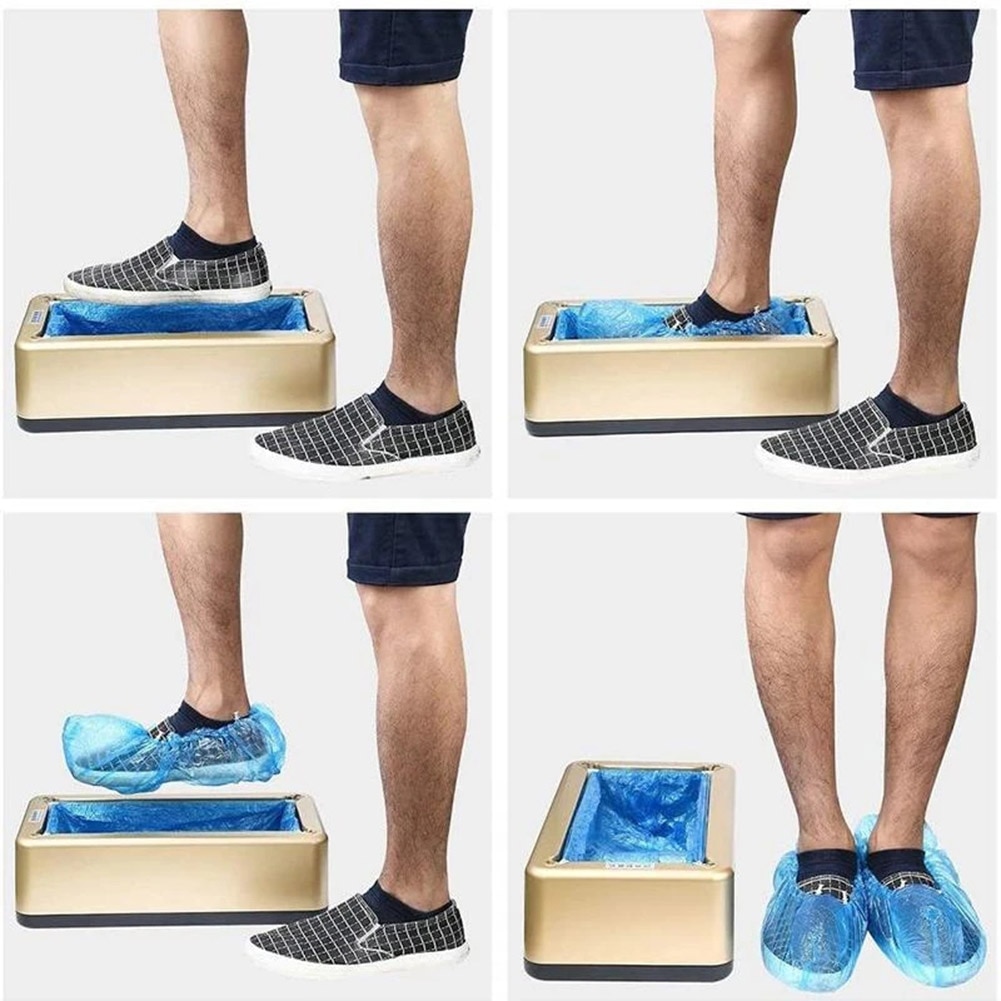 Automatische Schuhe Abdeckung Maschine Haushalt treten Einweg Booties Hersteller Schuh Film Maschine Clever Schuh Abdeckung Spender Corona