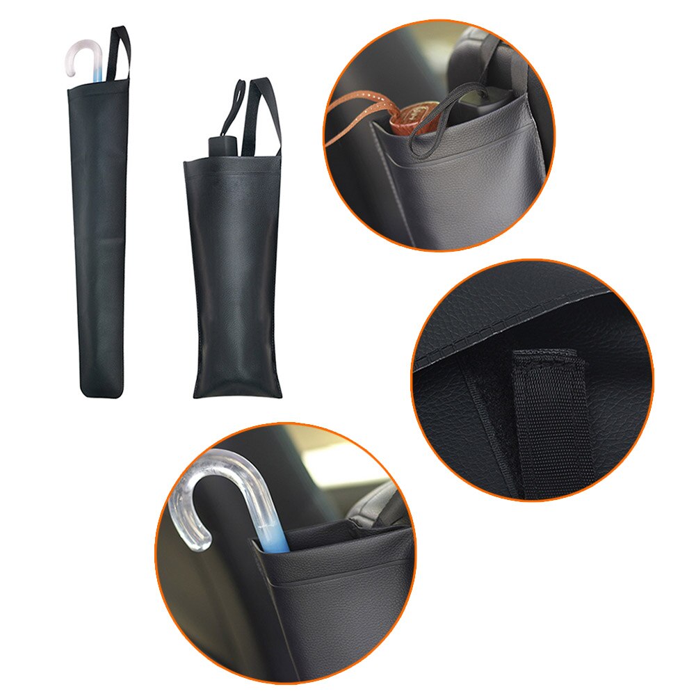 Universal- Auto Regenschirm Abdeckung Faltbare Auto Tasche Auto Auto Synthetische Leder Sitz Zurück Wasserdichte Regenschirm Halfter