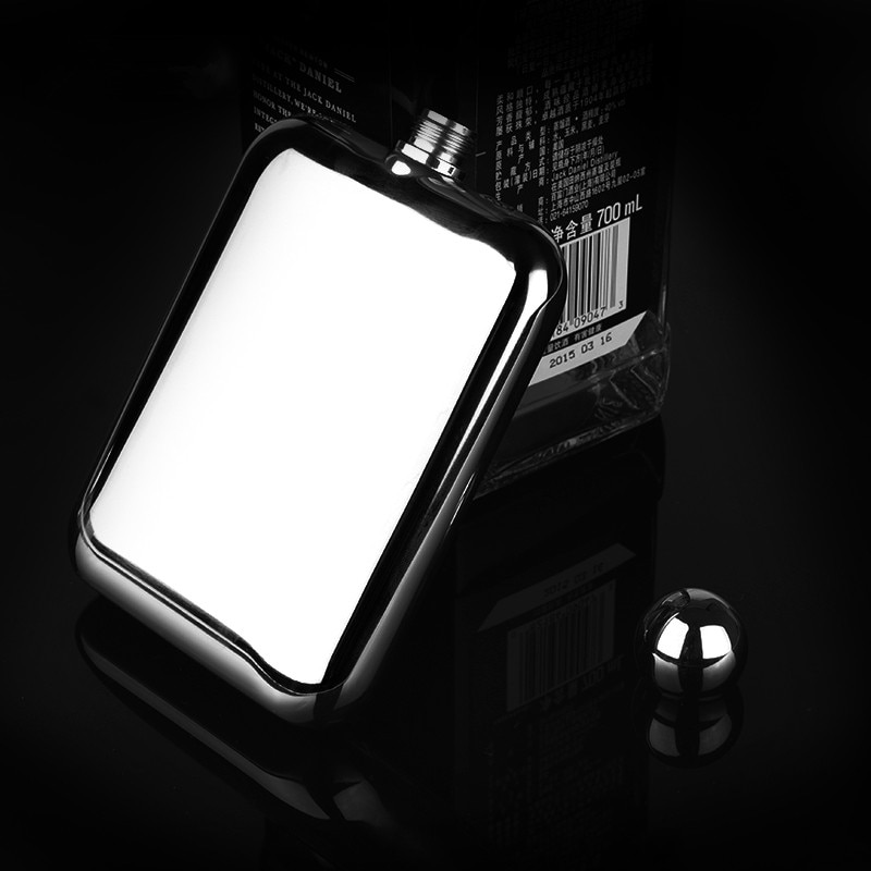 Alalinong A27 Lebensmittel Klasse Edelstahl Flachmann 6 UNZEN Whiskey Alkohol Tasche Glaskolben Wein Krug Flaschen für schnaps