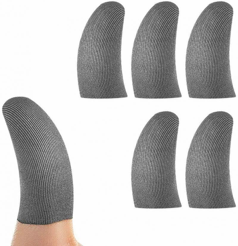 5x Atmungs Spiel Regler Finger Abdeckung Schweiß nachweisen Spielen Finger Sensiblen Mobilen berühren Hülse Nylon Handschuhe Spiel Zubehör