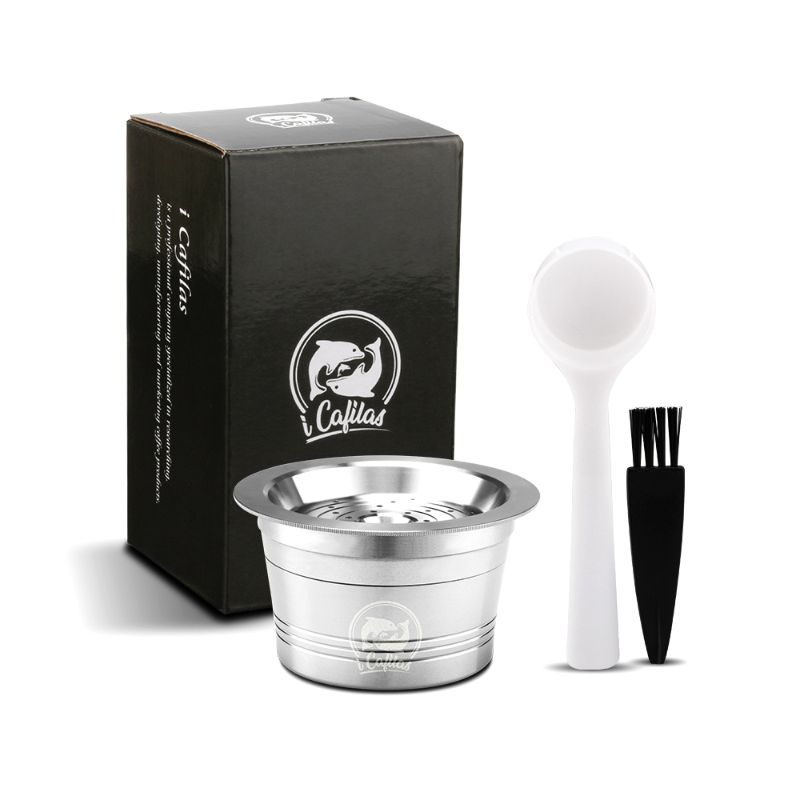 Edelstahl Kaffee Schote Kapsel Nachfüllbar Kaffee Filter Für Lavazza Blau wiederverwendbar Kaffee Kapsel & manipulieren Löffel für LB951 ein