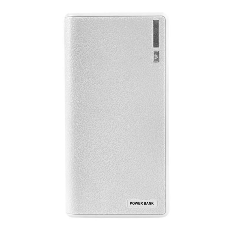 Energie Bank Kasten Dual USB Energie Bank 6x 18650 Externe Sicherung Batterie Ladegerät Kasten fallen Für Telefon Weiß