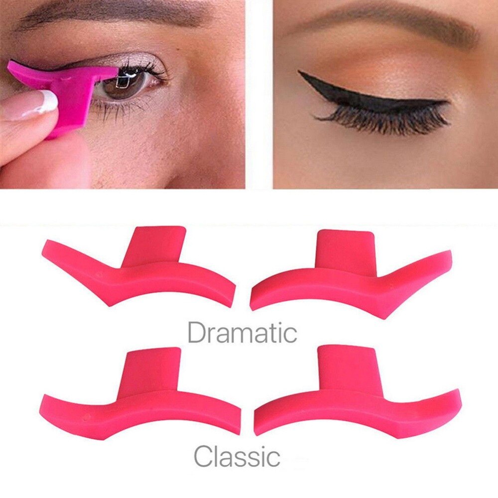 10 Stck Katze Eyeliner Schablone Schablone Modell Professionelle Einfach Zu machen-hoch FlüGel Stil Werkzeuge Katze Auge Liner Stanzen Schablone TSLM2