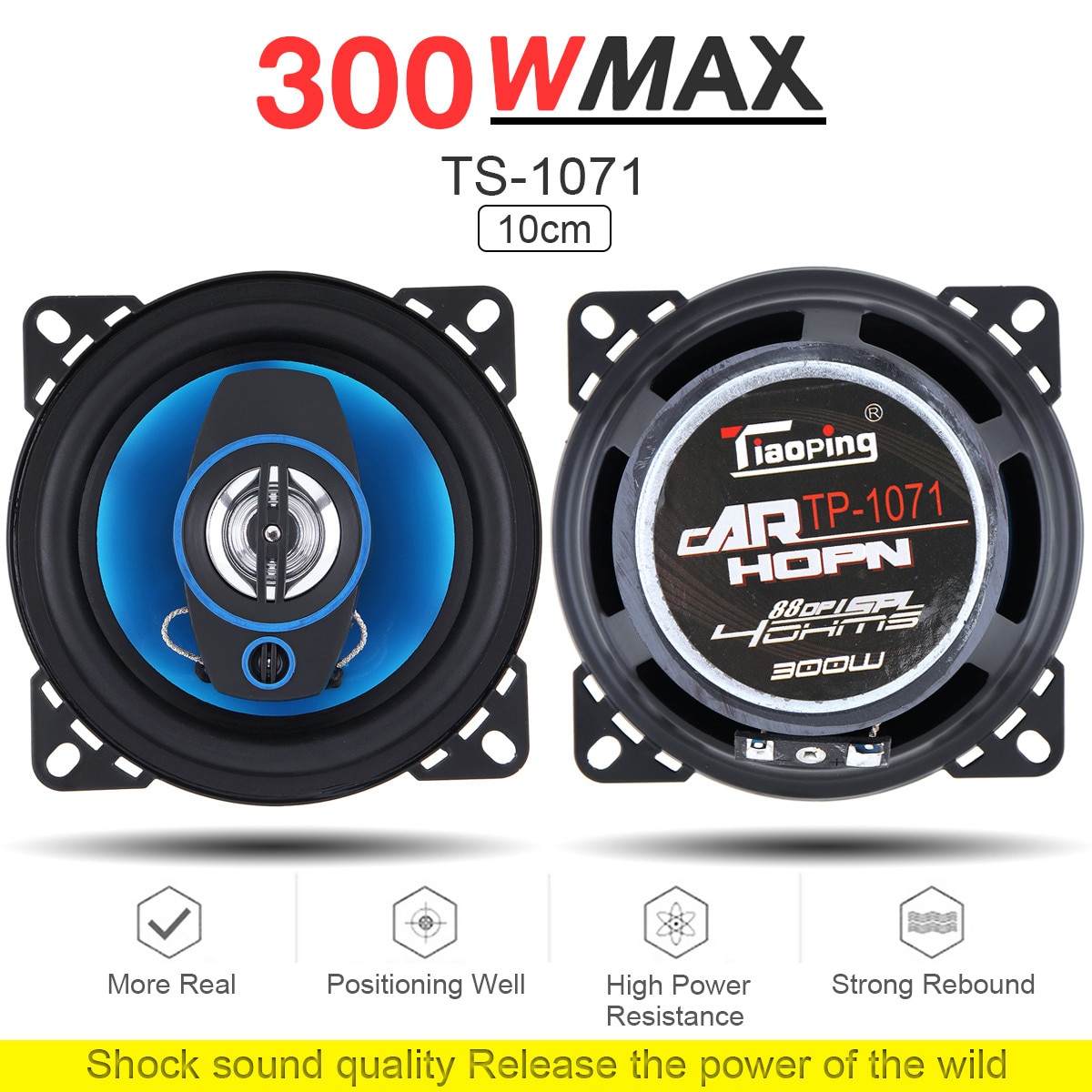 2 stücke 4 Zoll 2 Weg 300W Auto Koaxial Lautsprecher Automobil Auto HiFi Audio- voll Palette Frequenz Lautsprecher hohe Tonhöhe Lautsprecher