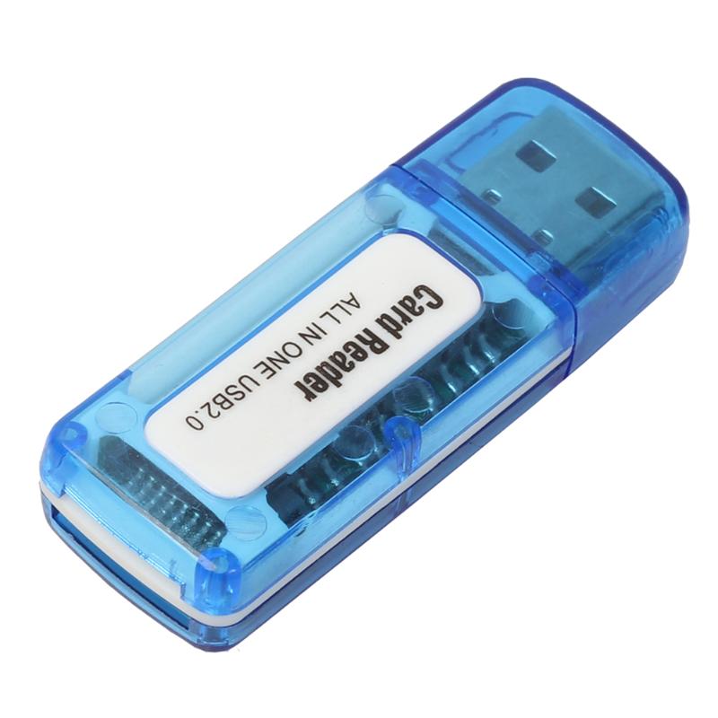Tragbare 4 in 1 USB 2,0 Kartenleser-Multi Erinnerung Karte Leser für TF / SD/Frau/m2 4 Karte Lesen