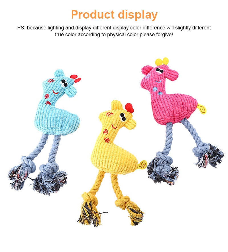 Plüsch Quietschende Knochen Hund Spielzeug Beißen-Beständig Reinigen Hund Kauen Welpe Ausbildung Spielzeug Ebene Modellierung Giraffe Plüsch Hund Spielzeug Haustier Liefert