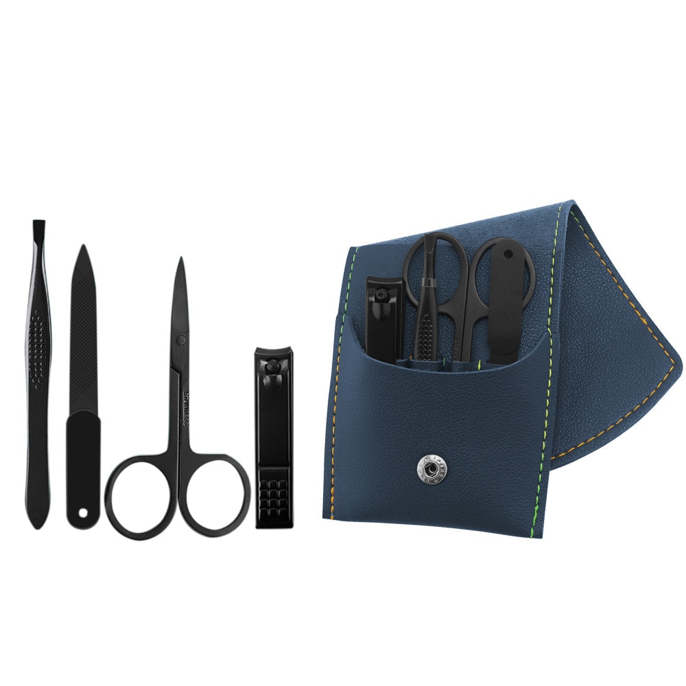 Nagel Cutter einstellen Nagel Haarschneidemaschine Edelstahl Schere Augenbraue Pinzette Schneiden Trimmer Nagel Datei Leder Tasche Manikübetreffend Werkzeug