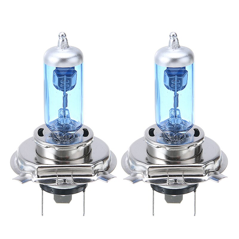 Treyues 2 stücke 12V 60/55W H4 Weiß 5000K Super Weiß Auto Halogen Scheinwerfer Lampe Lampe für Motorrad Auto Auto