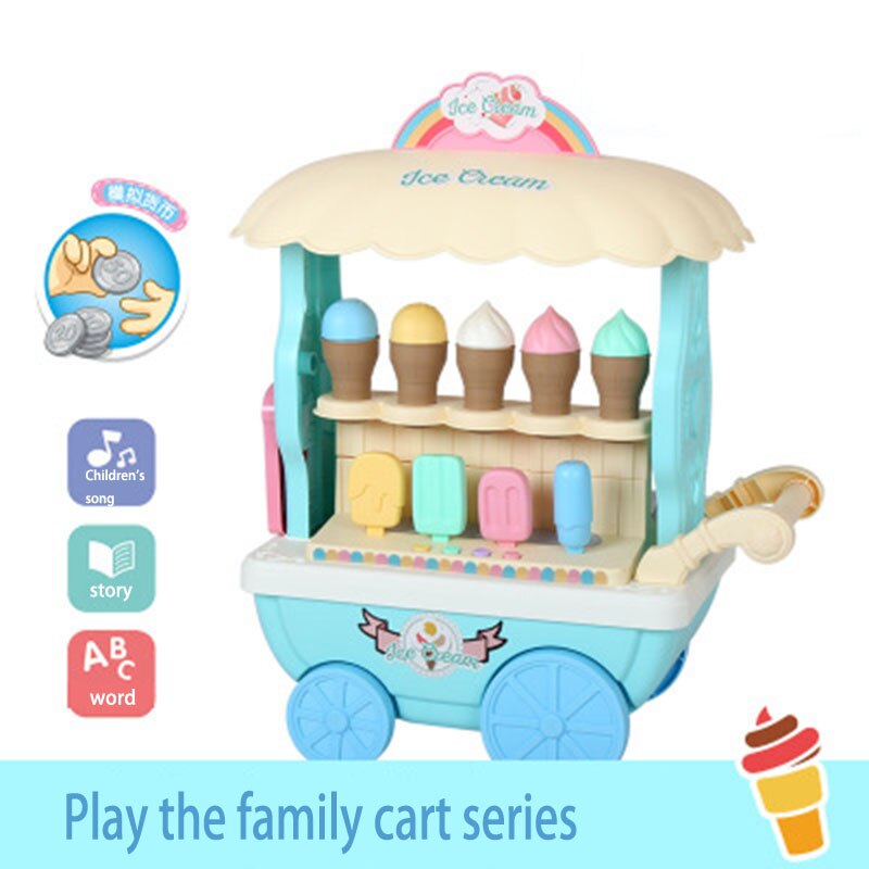 Spielen haus spielzeug eis Wagen spielzeug mädchen Simulation einstellen spielzeug mit freundlicher Lied geschichte