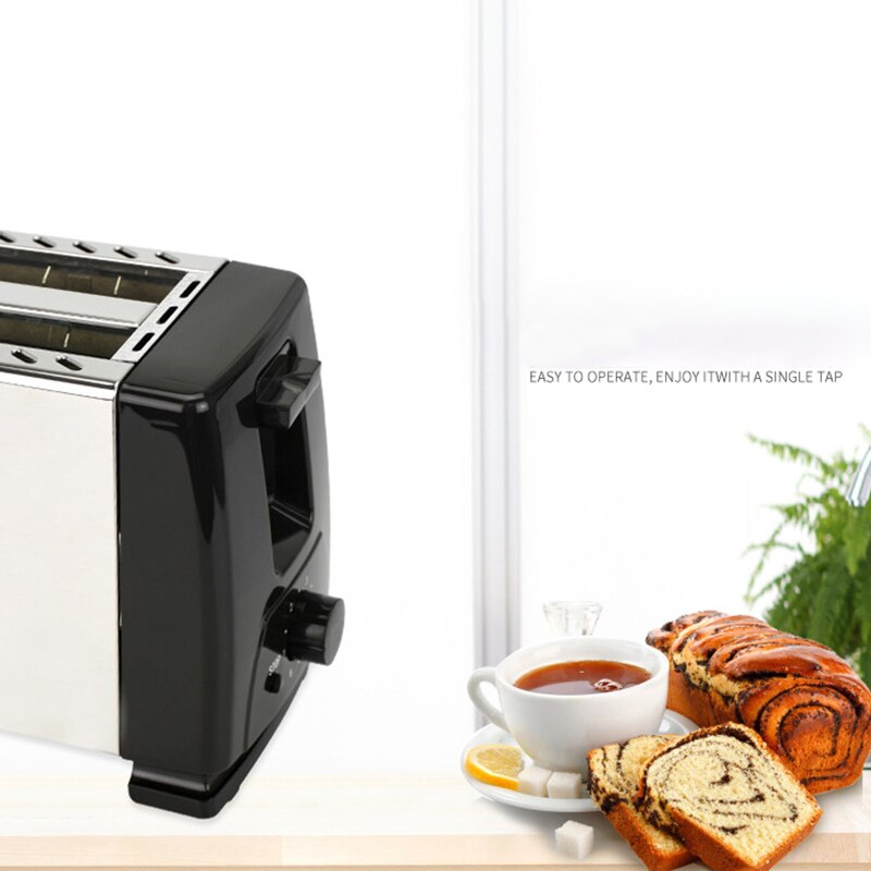Automatische Toaster, Toaster Mit 2X Breite Breite Schlitze Für Bis Zu 4X Scheiben, 6X Seide Schritte Mit Heiße Rolle Für Croissants, Bagels, Euro