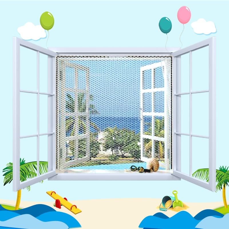 150x130cm Anti Insekt Gittergewebe Aufkleber Moskito Tür Fenster Vorhang Netz Bildschirm Schutz Blick Polyester Fenster Bildschirm