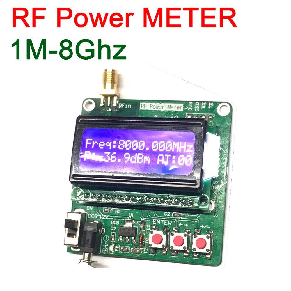 1MHZ-8000MHz RF Energie Meter Digital LCD Anzeige Radio Frequenz Dämpfung Wert ZU Dämpfung dB FÜR SCHINKEN Radio Verstärker