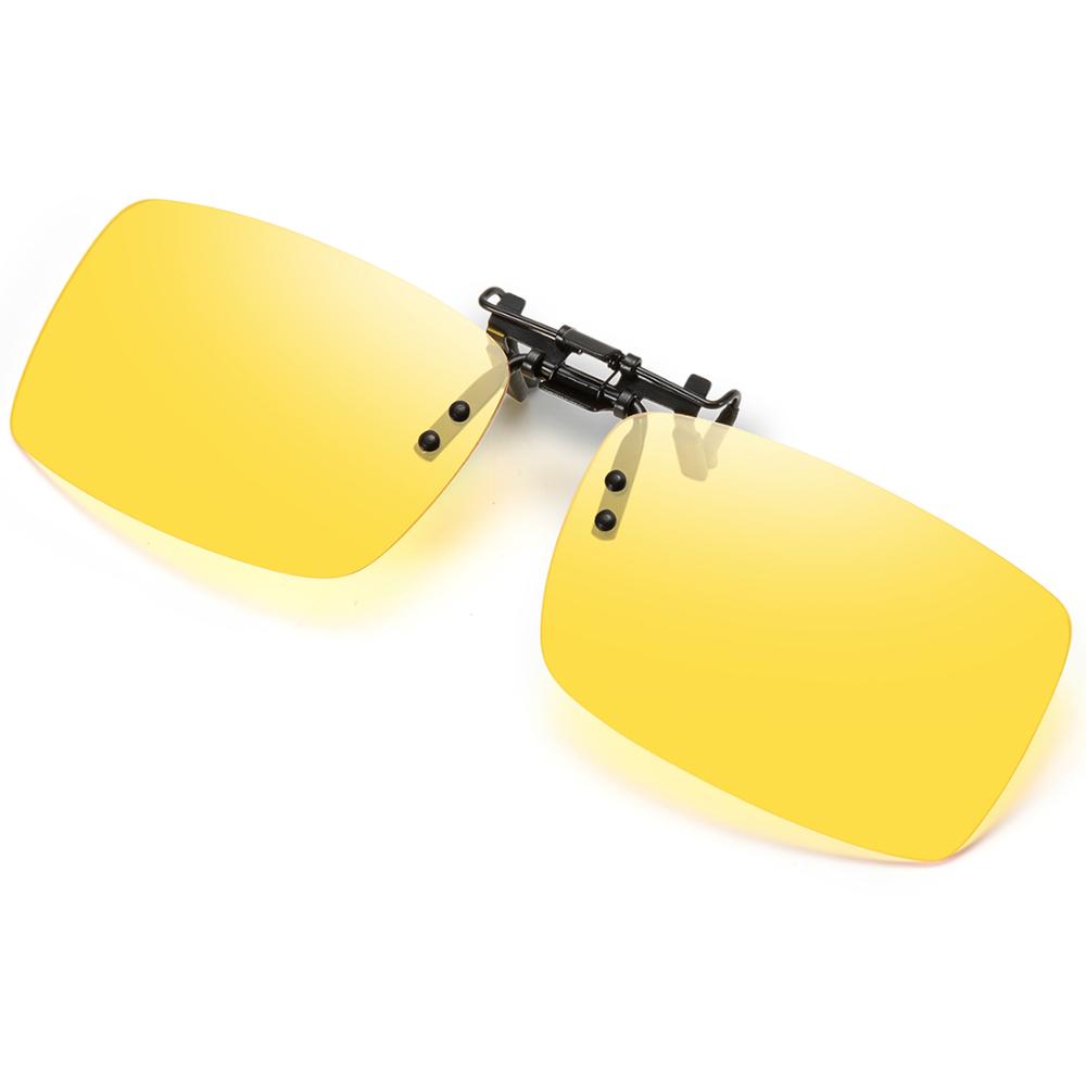 Gelb Clip Brille Clip auf Fahren Nachtsicht Objektiv Polarisierte Sonnenbrille Für Fahr unisex Platz Leichte Sonnenbrille